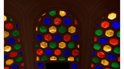 Jaipur - Jawa Mahal - barevná okna