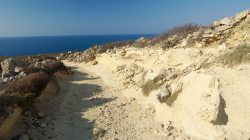 Kdesi na severozápadě ostrova Gozo - říkají tomu Měsíční krajina